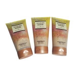 Bath & Body Works Summer Melody Exfoliating Glow Body Scrub Lot NWT (8 oz x 3)